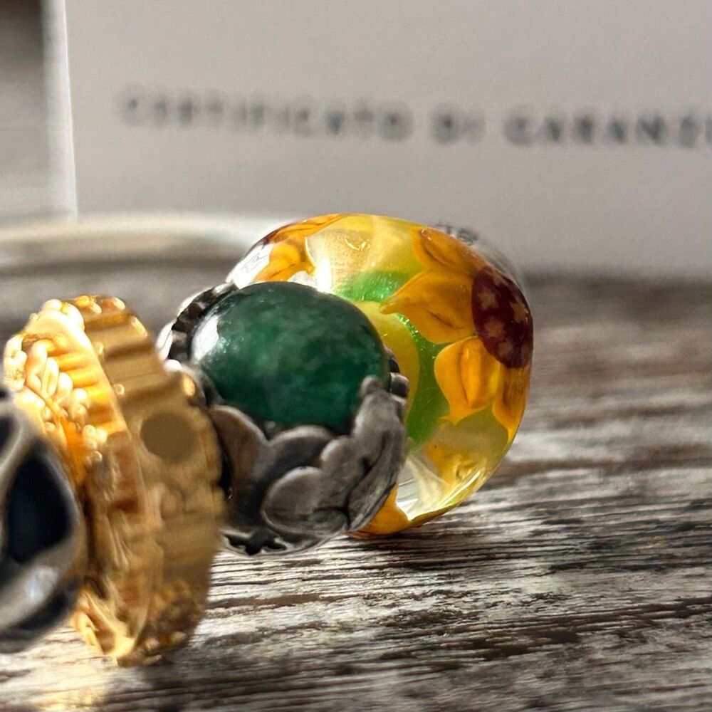 TROLLBEADS Field of Sunflowers, an Italy Exclusive Country Bead, NEW! LAA 925S - Picture 4 of 8